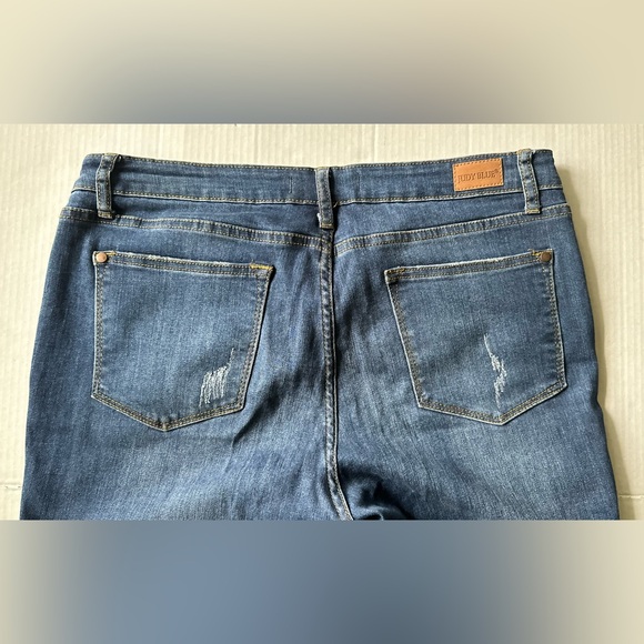 Judy Blue Relaxed Fit Straight Leg Jeans Women 31 Dark Blue Stretch JB82103 - Picture 9 of 10